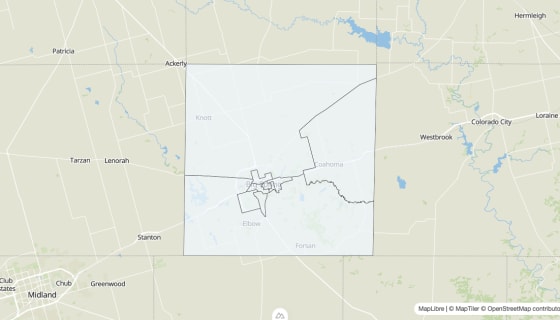 Map preview of Ward County, TX - Median Home Value