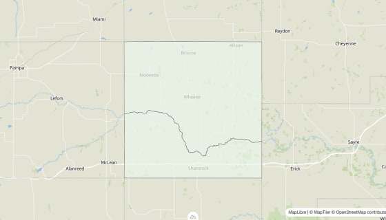 Map preview of Wheeler County, TX - Housing Vacancy Rate