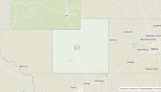 Map preview of Winkler County, TX - Housing Vacancy Rate