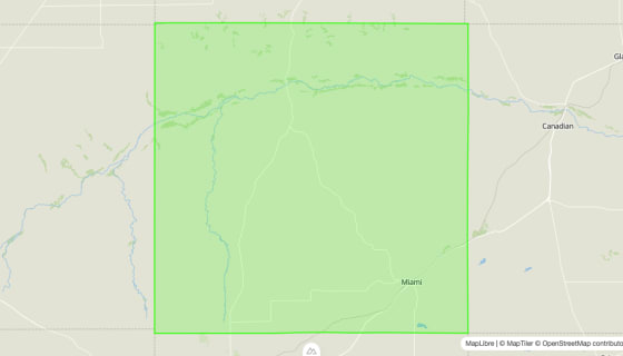 Map preview of Roberts
County, TX - Census Tracts