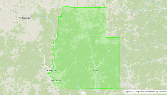 Map preview of Real
County, TX - Census Tracts