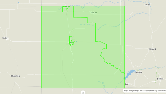 Map preview of Moore 
  County, TX - Census Tracts