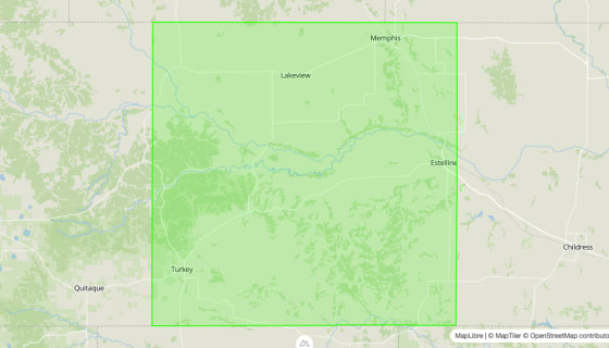 Map preview of Hall
County, TX - Census Tracts