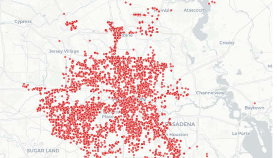 Map preview of Houston Serious Crimes - 2021