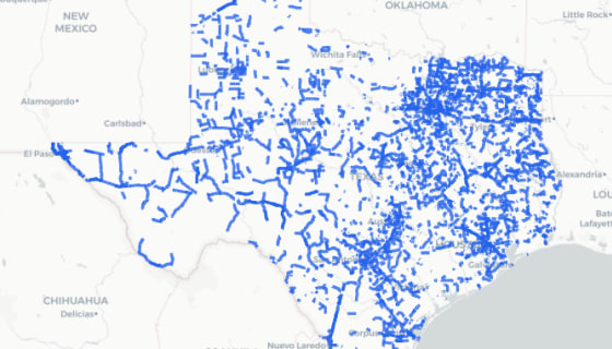 Map preview of TxDOT Projects