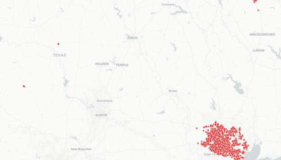 Map preview of Houston Mixed Beverage - 2025