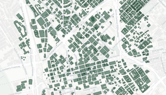 Map preview of Downtown Dallas - Building Footprints (Overture)