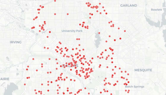 Map preview of Dallas Serious Crimes - September 2025