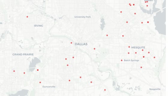 Map preview of Dallas County Foreclosures - January 2026