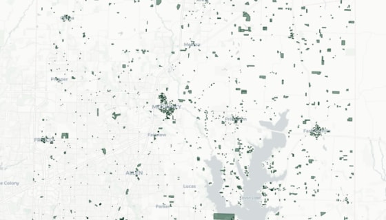 Map preview of Collin County - Tiny Homes (Under 1,000 sqft)