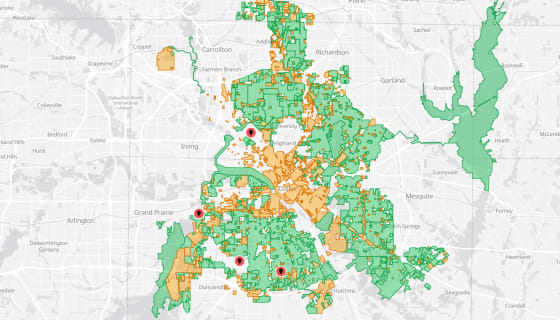 Map preview of Dallas SB 15 Eligible Zones — Where Small-Lot Housing Can Go