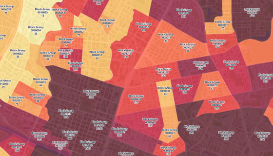 Map preview of Austin Crime by Block Group (Apr 2025 – Apr 2026)