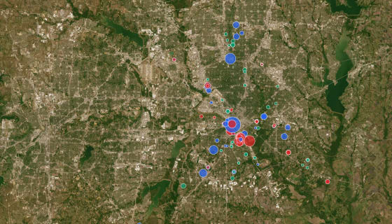 Map preview of Dallas — City Land Acquisitions (2021–2026)