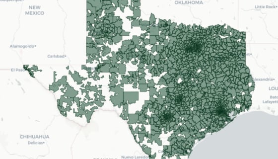 Map preview of Texas — Home Values by ZIP Code (Zillow Feb 2026)