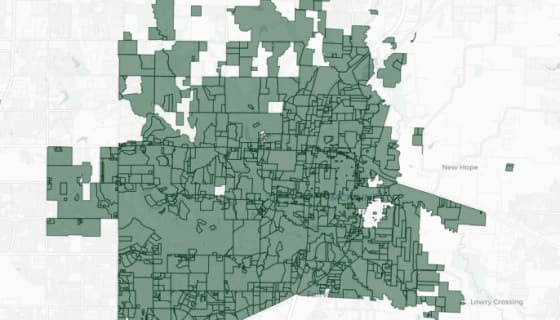 Map preview of McKinney, TX — Zoning