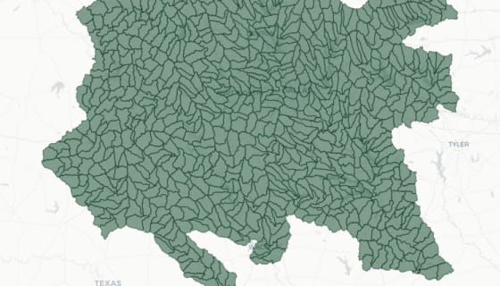 Map preview of DFW Subwatersheds (HU12)