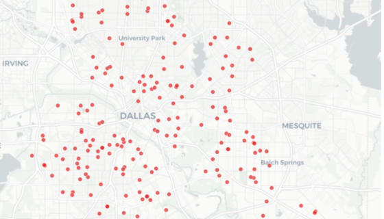 Map preview of Dallas ISD — TEA Ratings 2024-25
