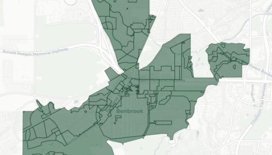 Map preview of Benbrook, TX — Zoning