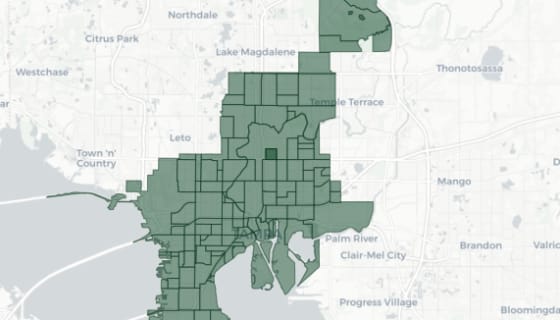 Map preview of Tampa Neighborhoods