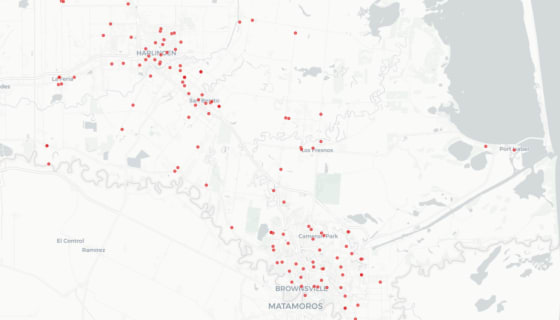 Map preview of Cameron County Public School Enrollments
