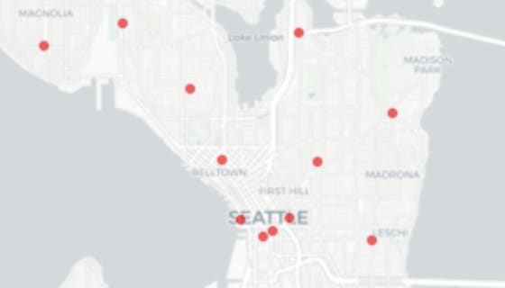 Map preview of Seattle Fire Stations