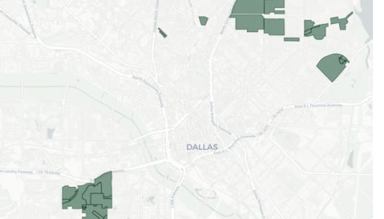 Map preview of Dallas — Conservation Districts