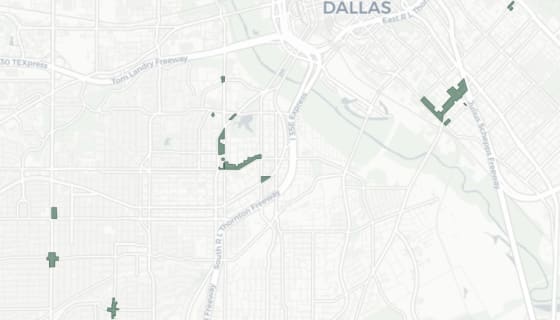 Map preview of Dallas — Shop Front Overlay