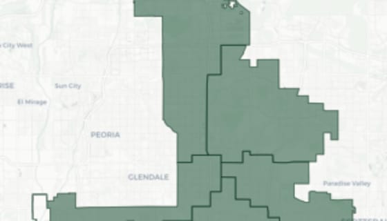 Map preview of Phoenix City Council Districts