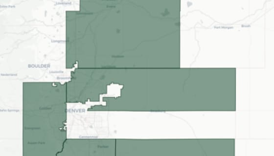 Map preview of Denver County Boundary