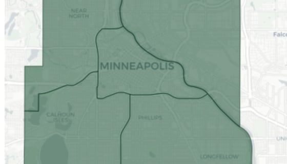 Map preview of Minneapolis Police Precincts