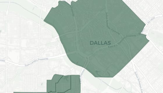 Map preview of Dallas — Demolition Delay Overlay