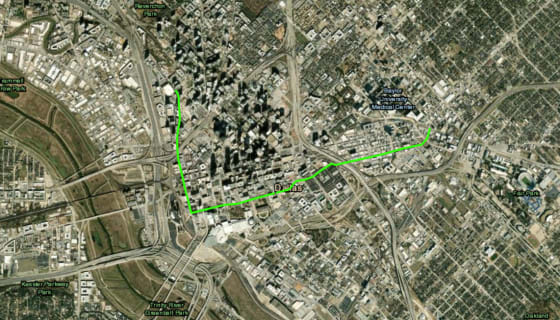 Map preview of Dallas Thruline
