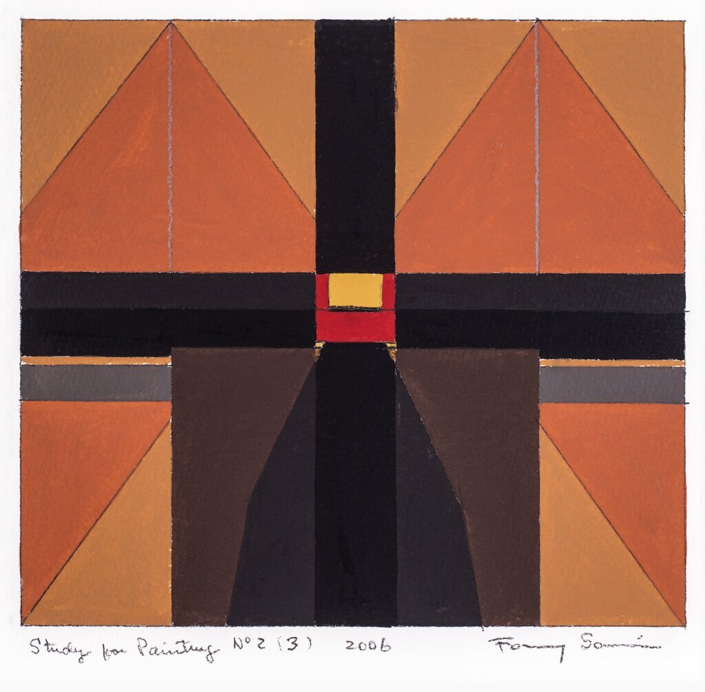Passerelle, oil on cardboard (1954)