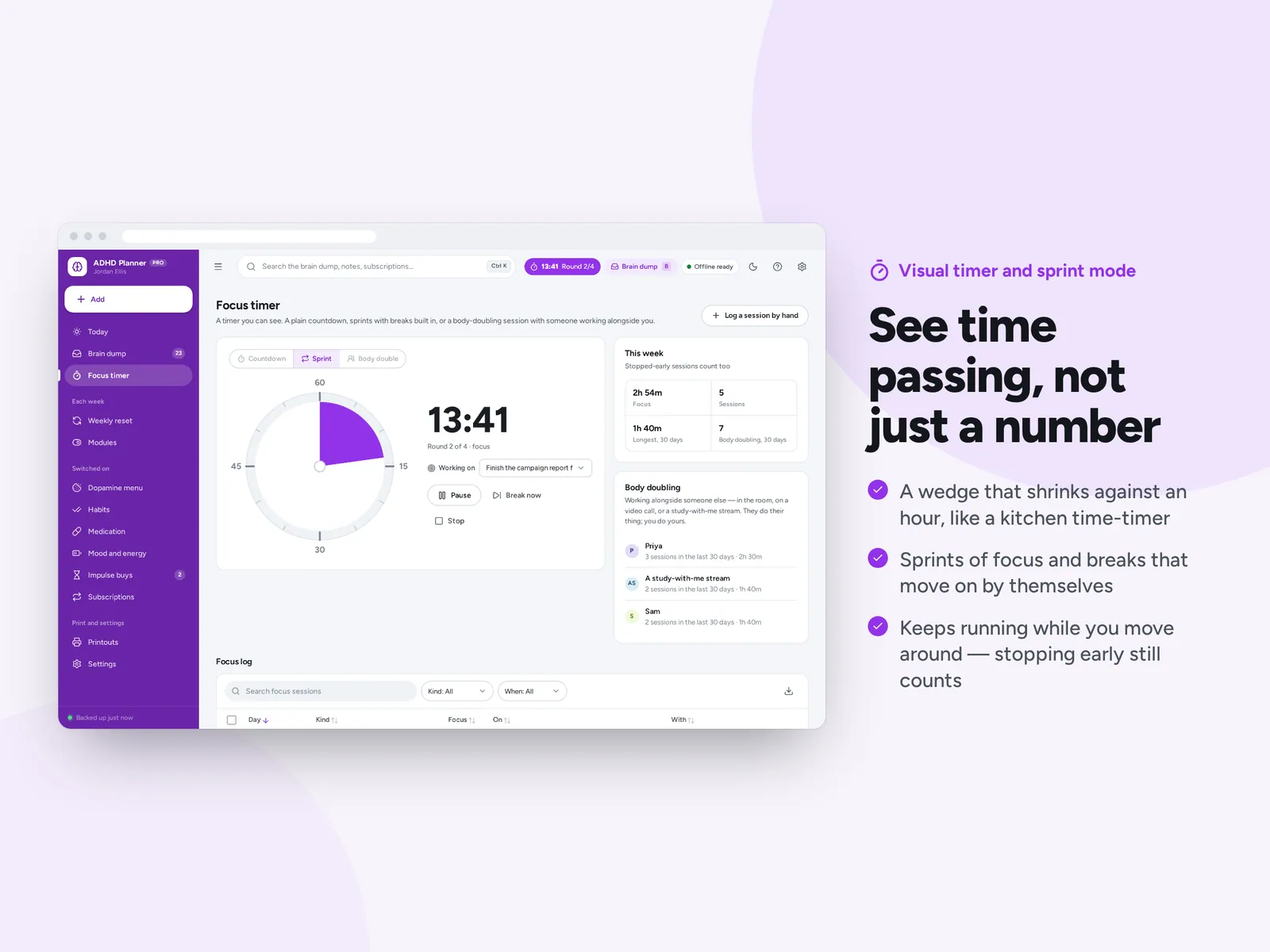 See time passing, not just a number