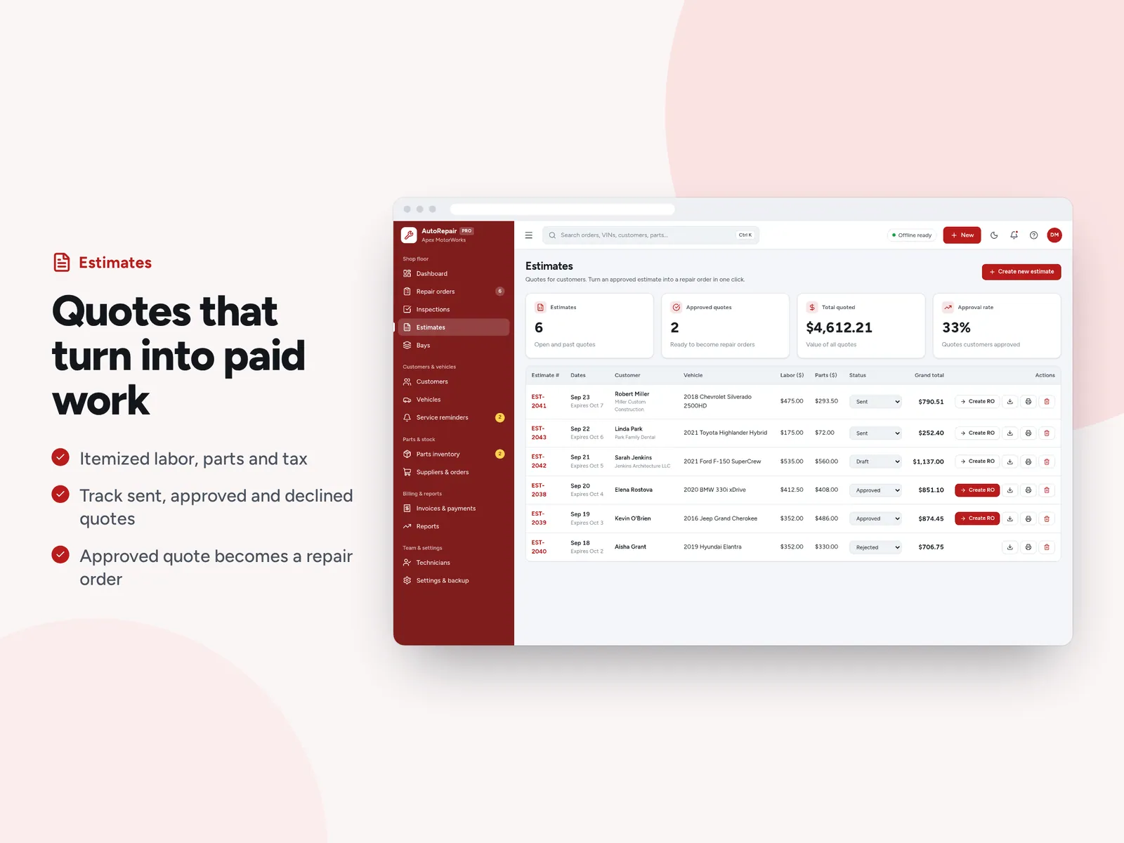 Quotes that turn into paid work