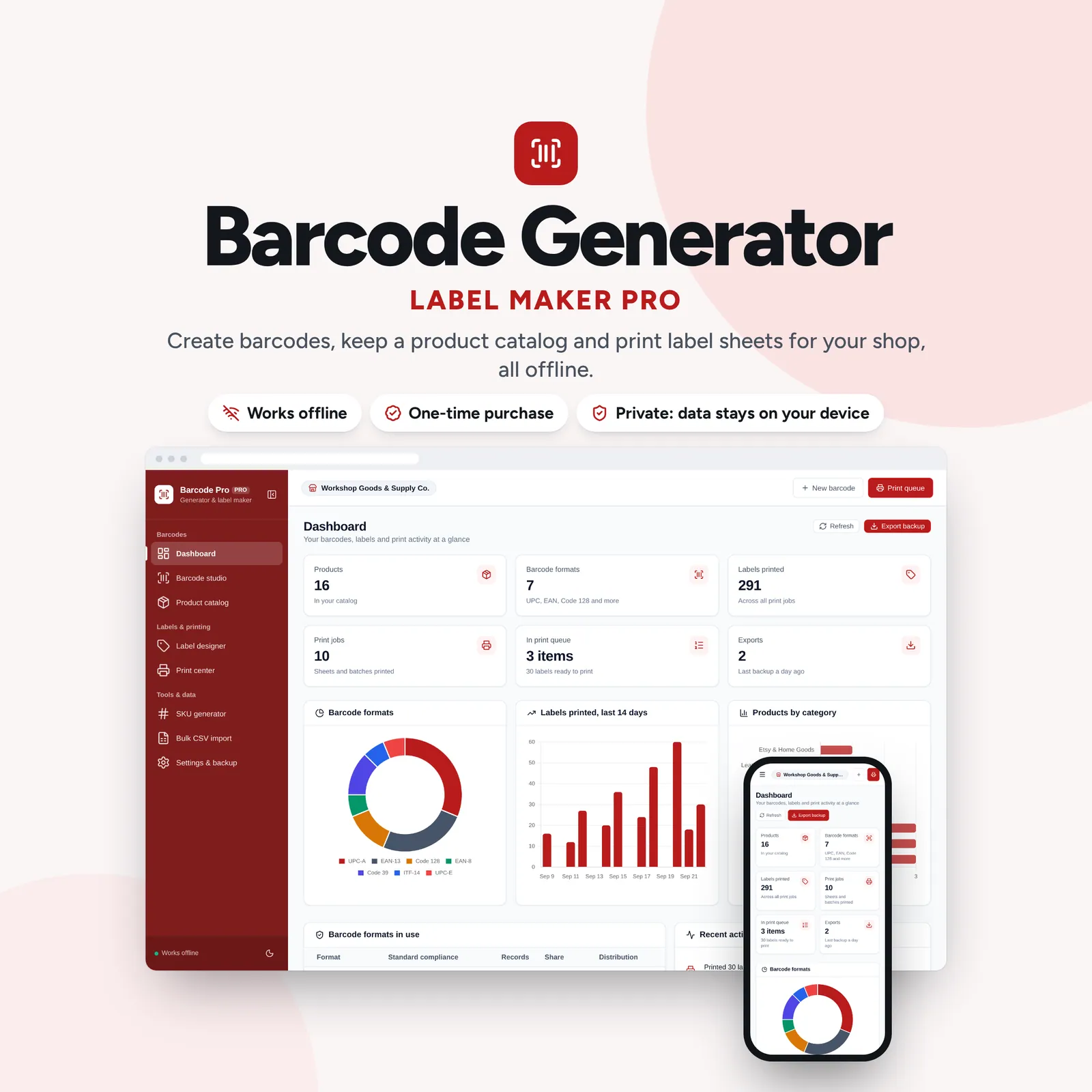Barcode Generator & Label Maker: cover