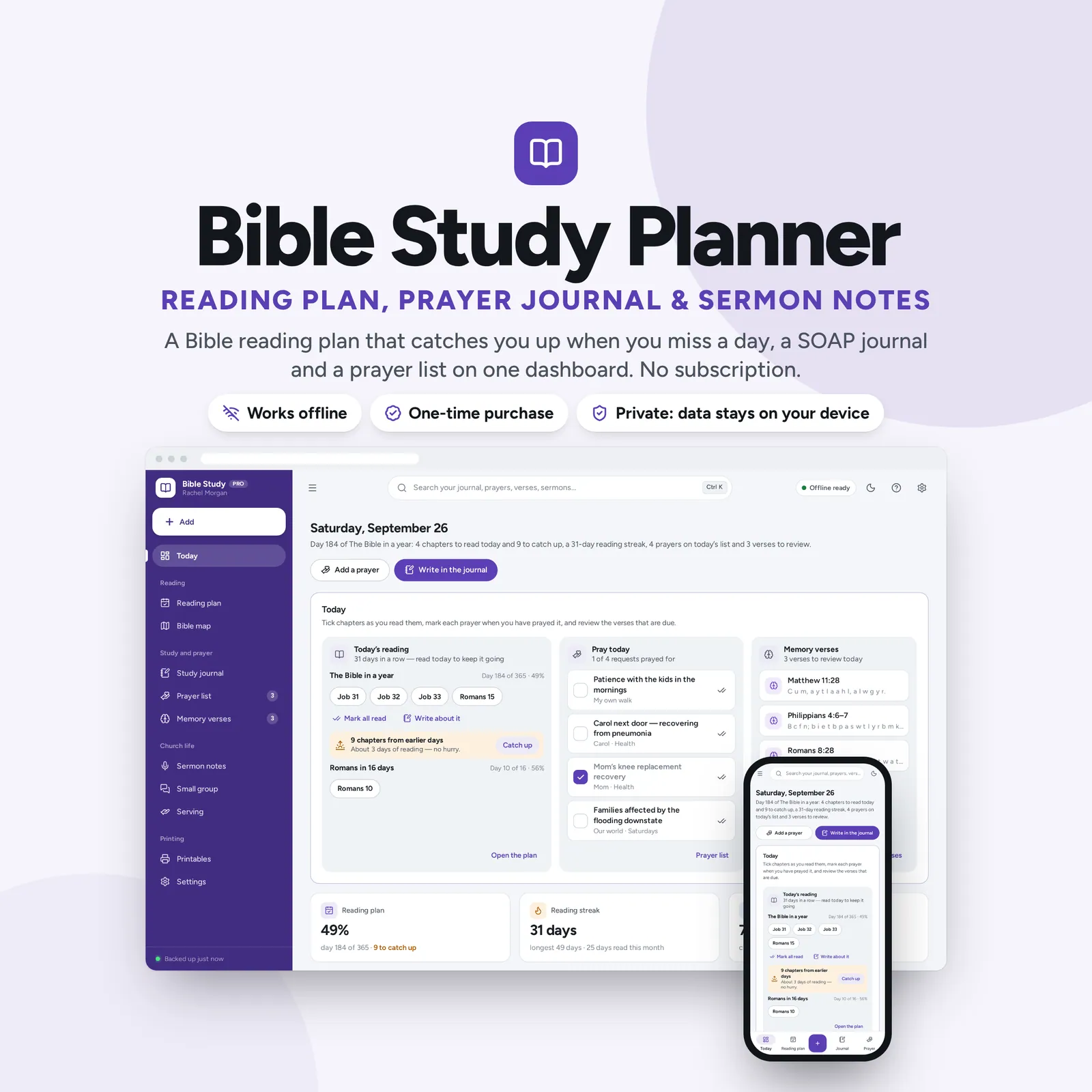 Bible Study Planner: cover