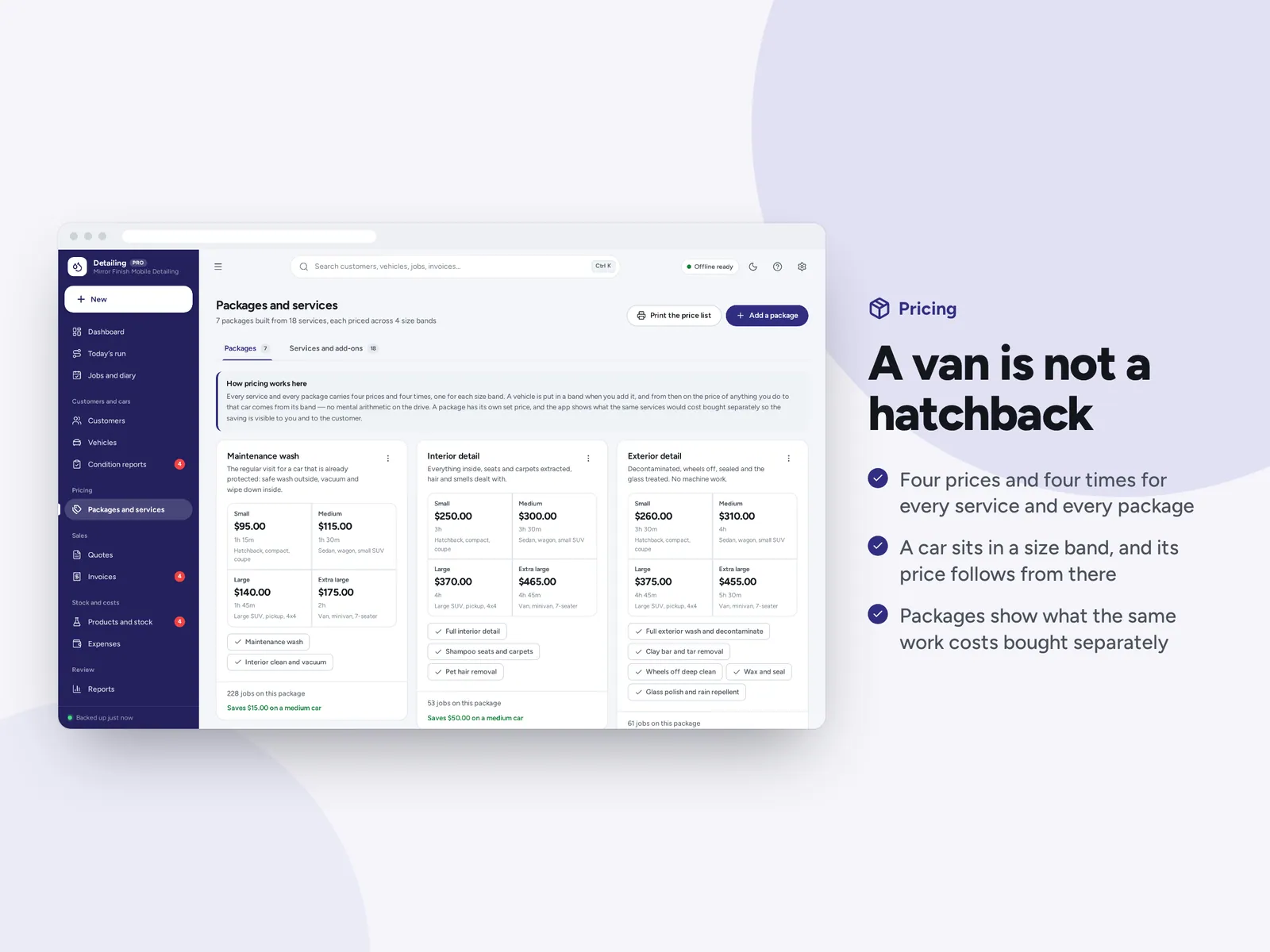 A van is not a hatchback