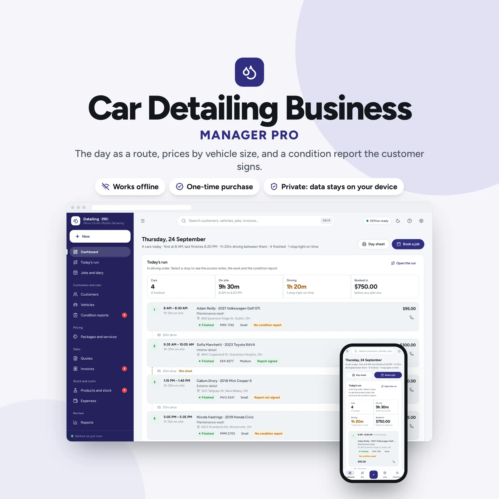 Car Detailing Business Manager: cover