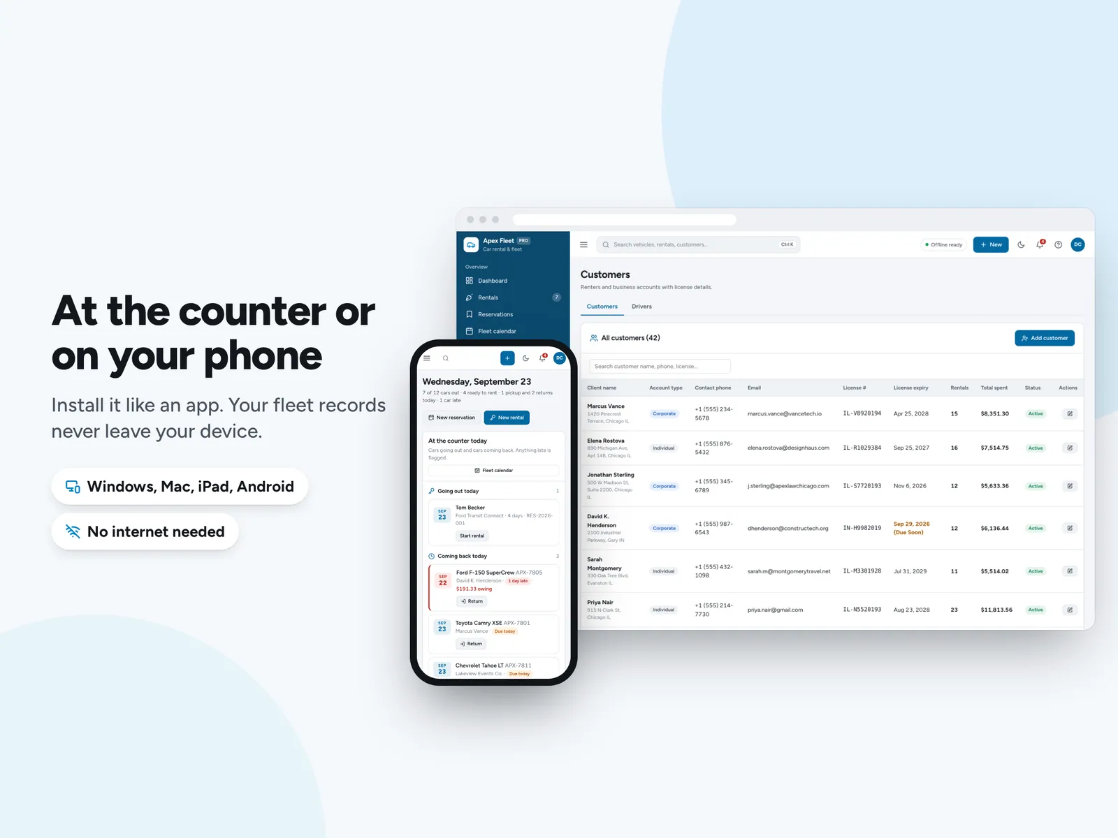 At the counter or on your phone