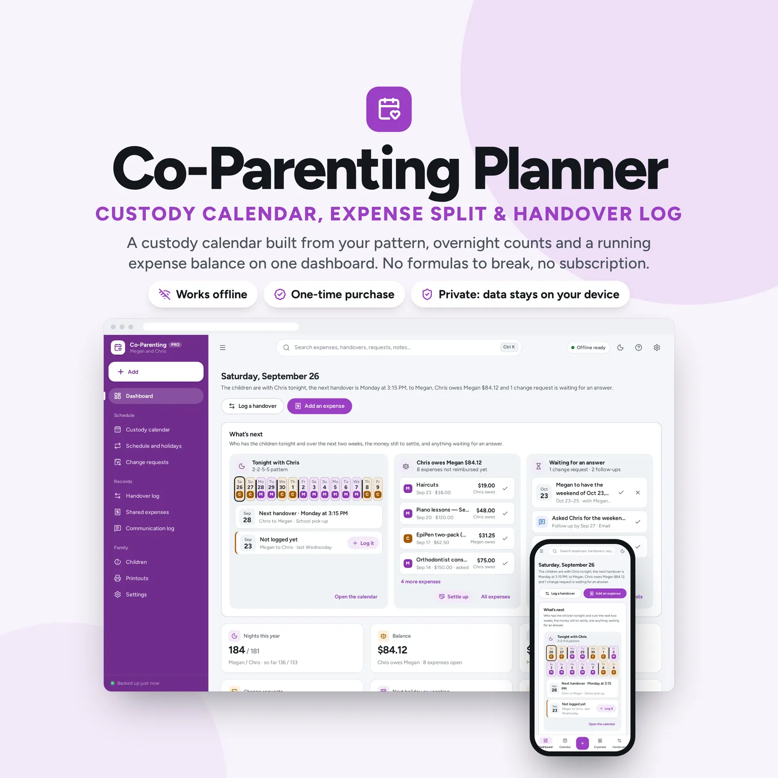 Co-Parenting Planner: cover