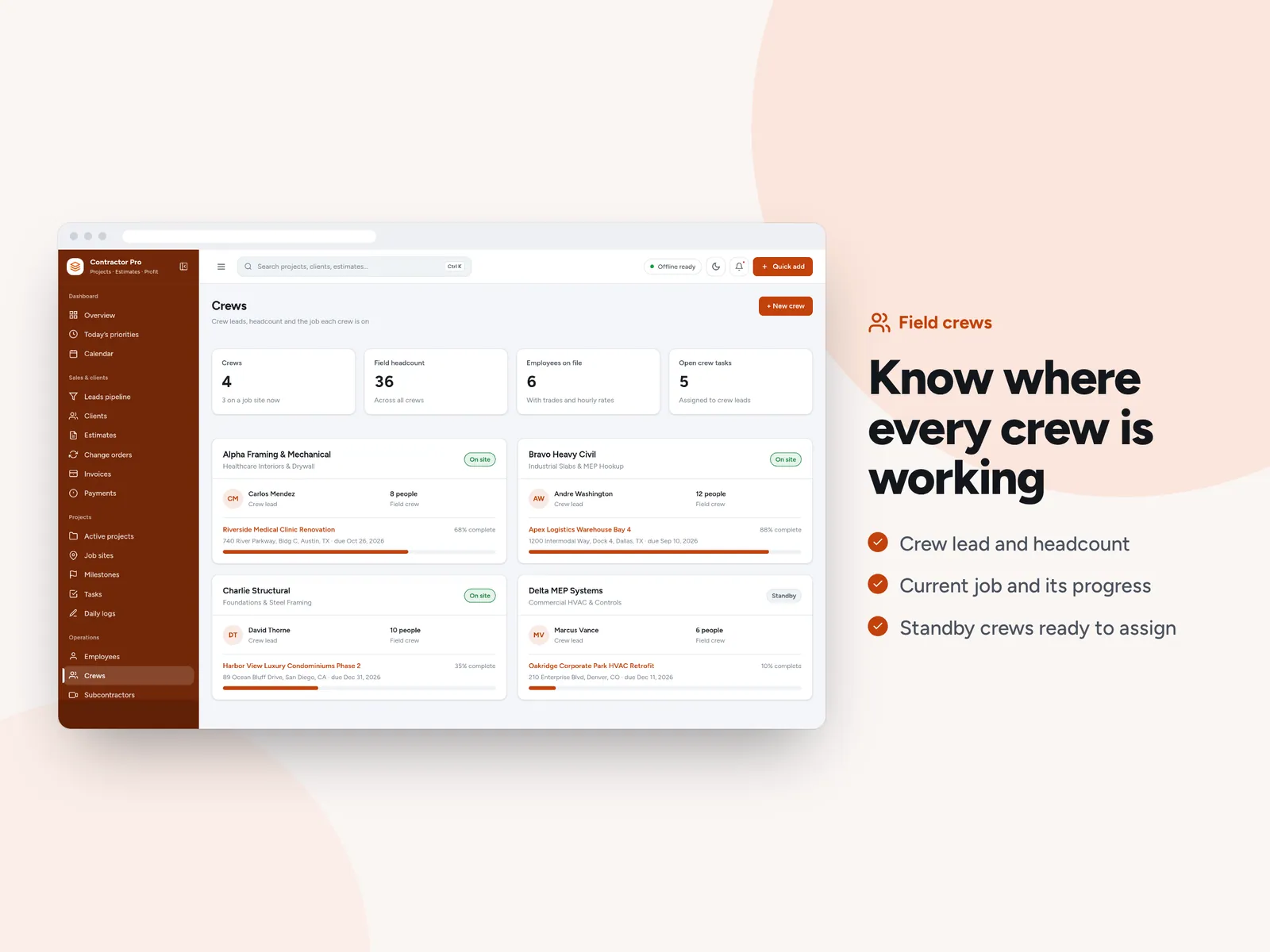 Know where every crew is working