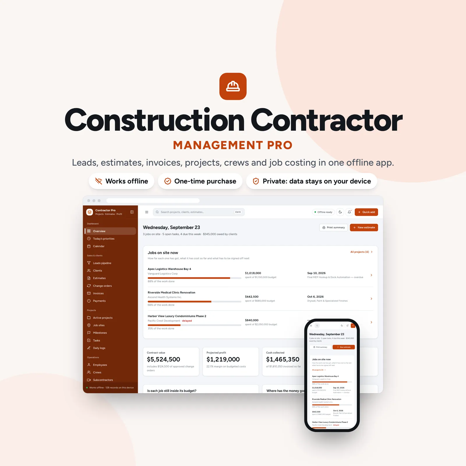 Construction Contractor Management: cover