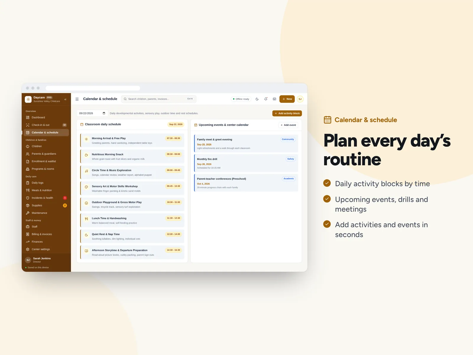 Plan every day’s routine