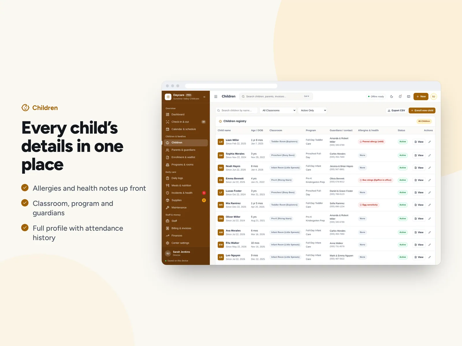 Every child’s details in one place