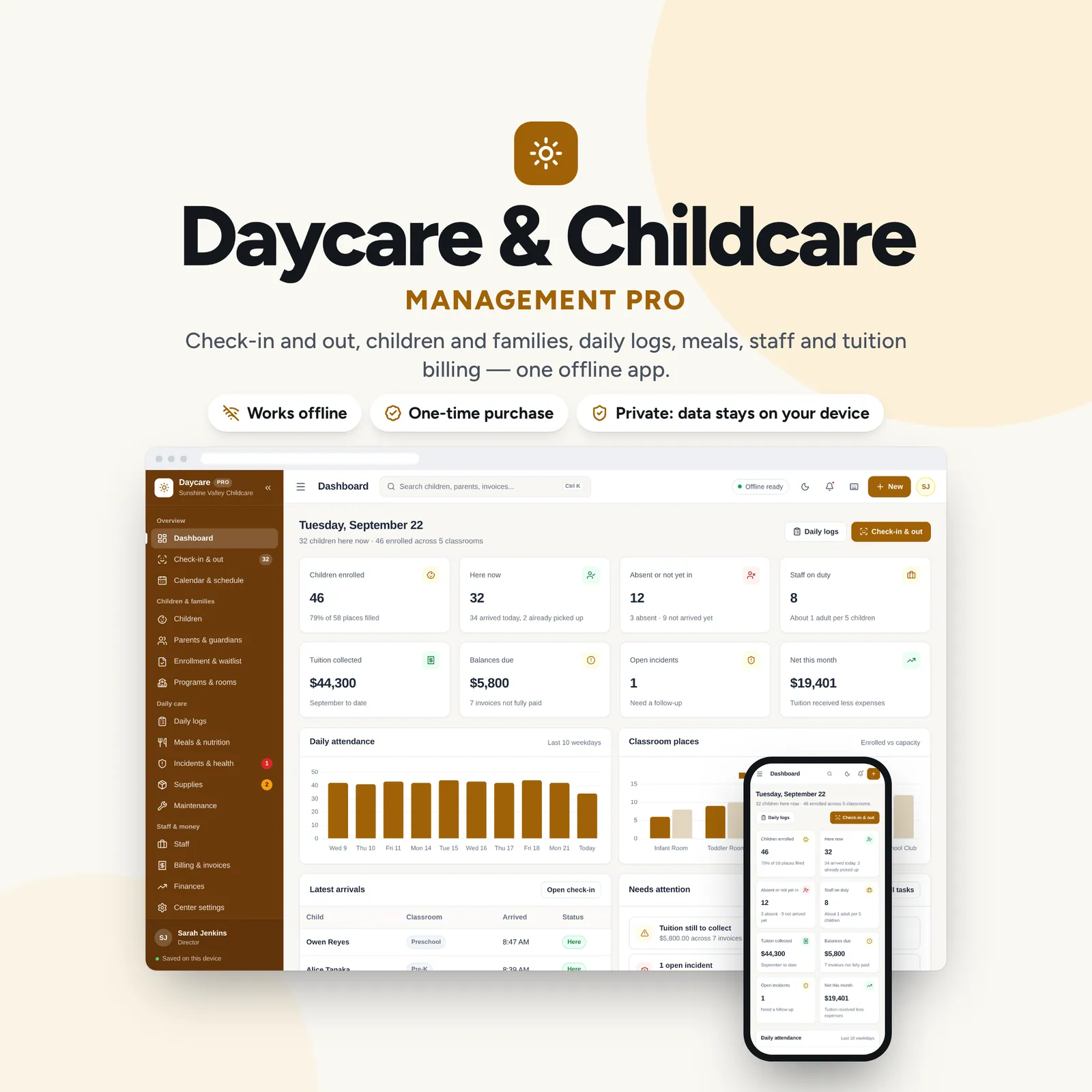Daycare & Childcare Management: cover