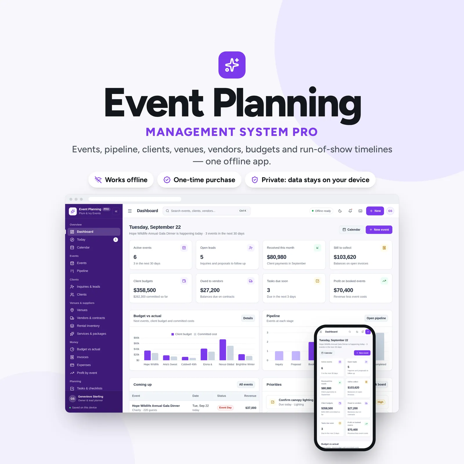 Event Planning Management System: cover