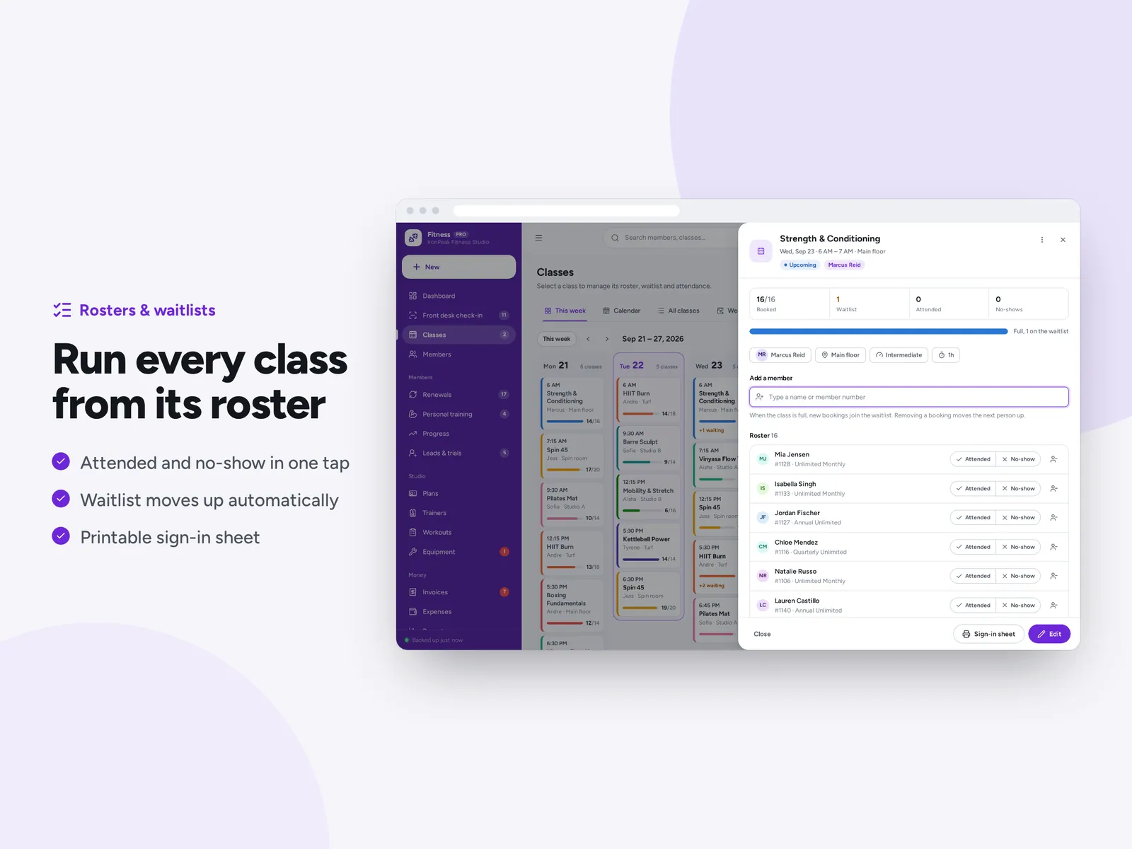 Run every class from its roster