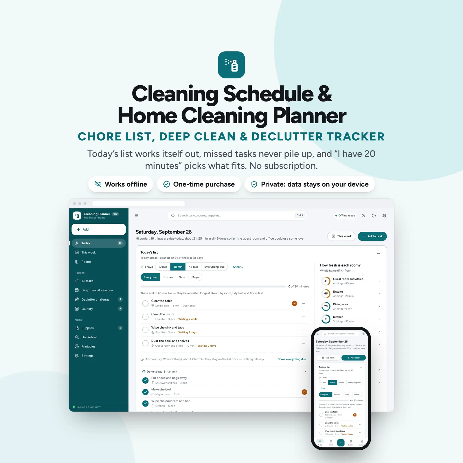 Home Cleaning Planner: cover