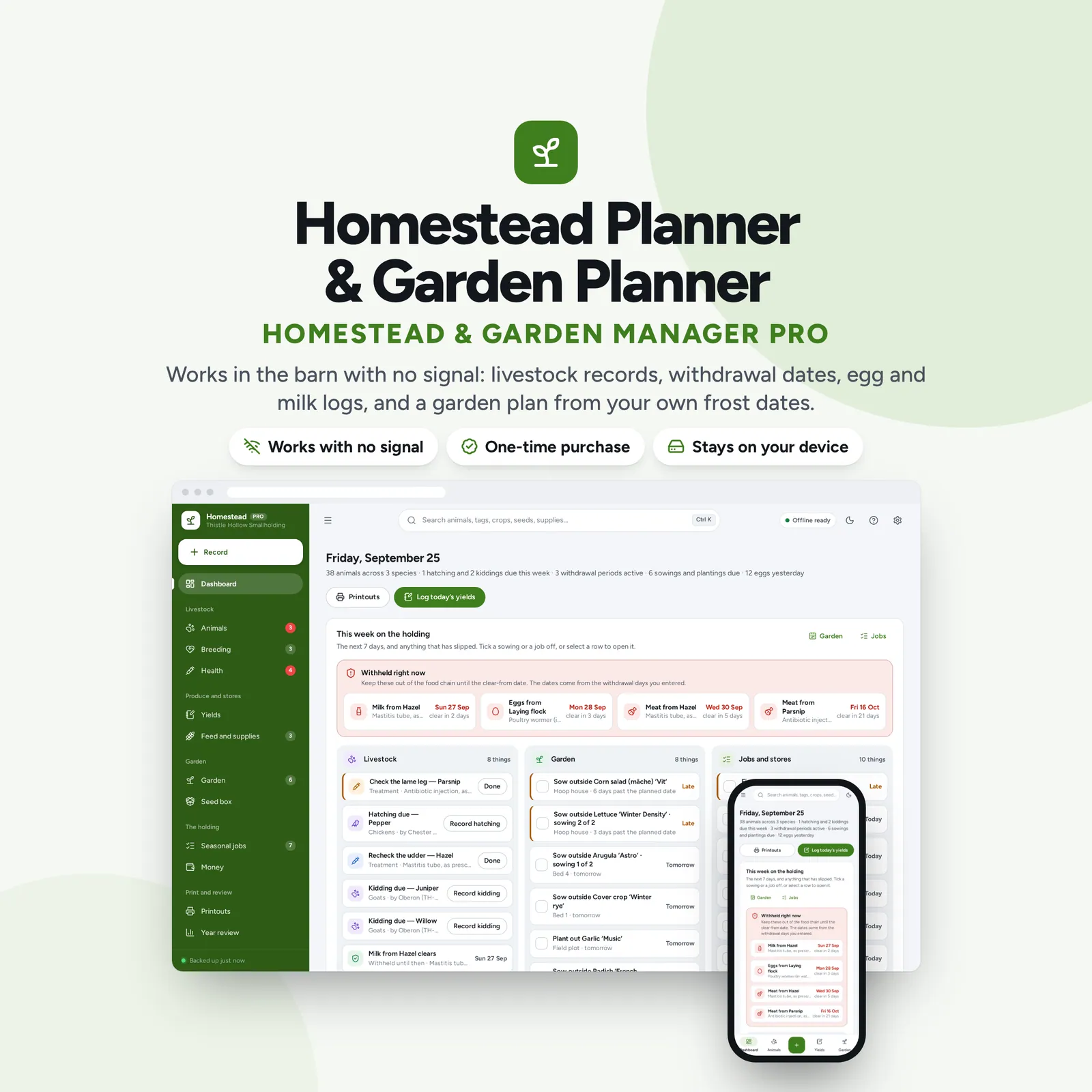 Homestead & Garden Manager: cover